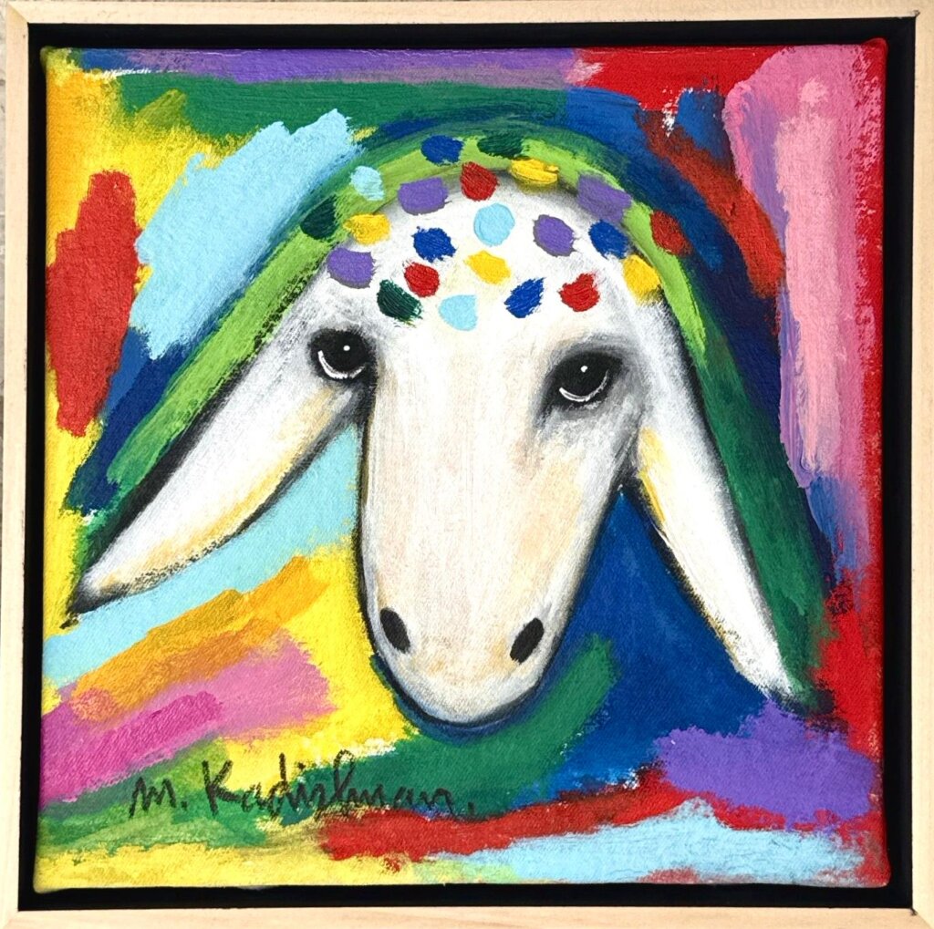 מנשה קדישמן - כבשה לבנה עם כתר